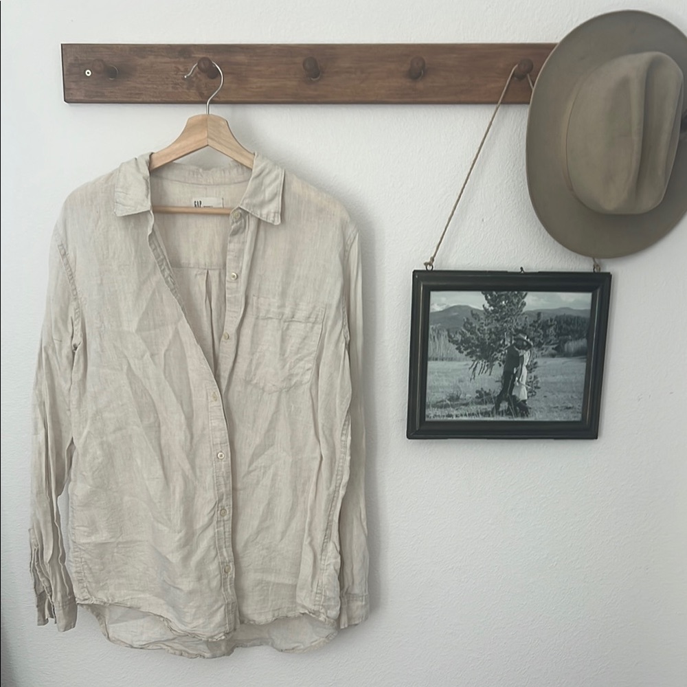 Light Beige Linen Shirt